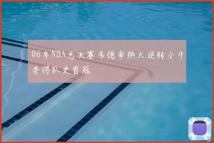 06年NBA总决赛韦德率热火逆转小牛夺得队史首冠